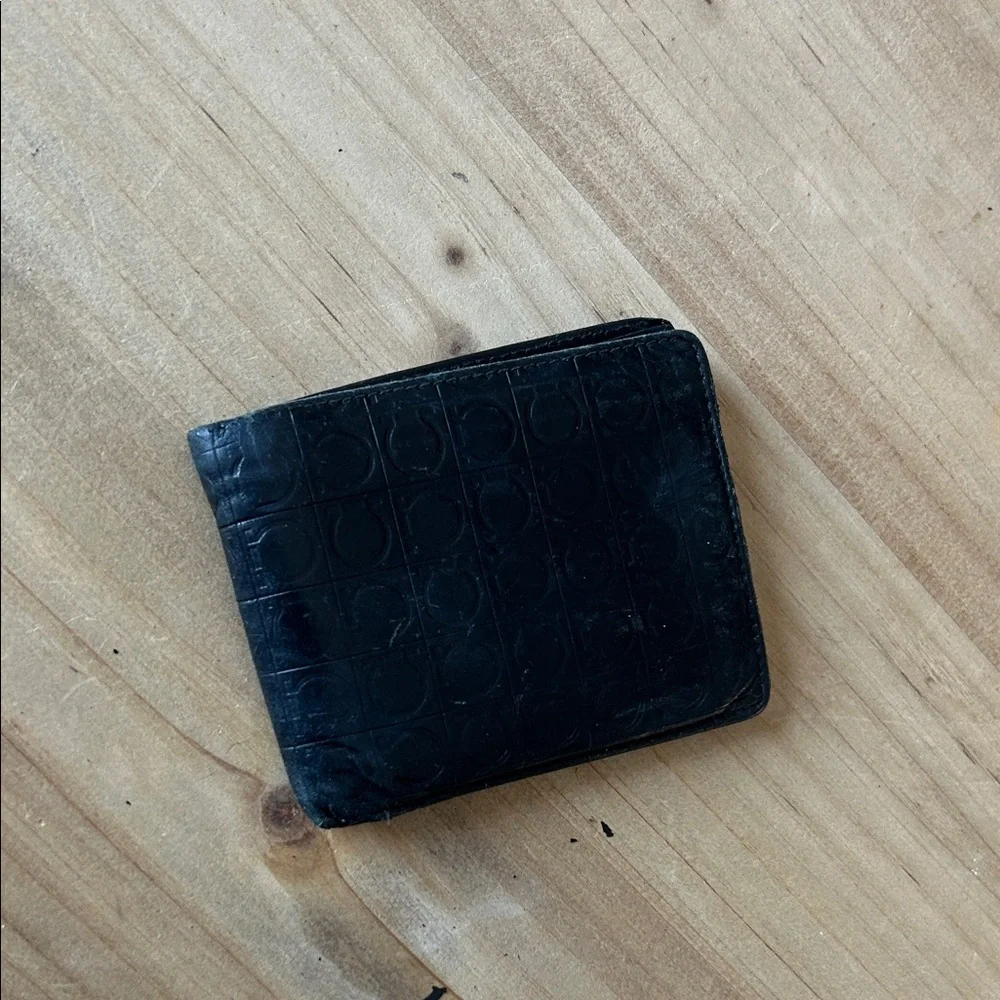Salvatore Ferragamo Vintage Black Soft Leather Bifold Wallet